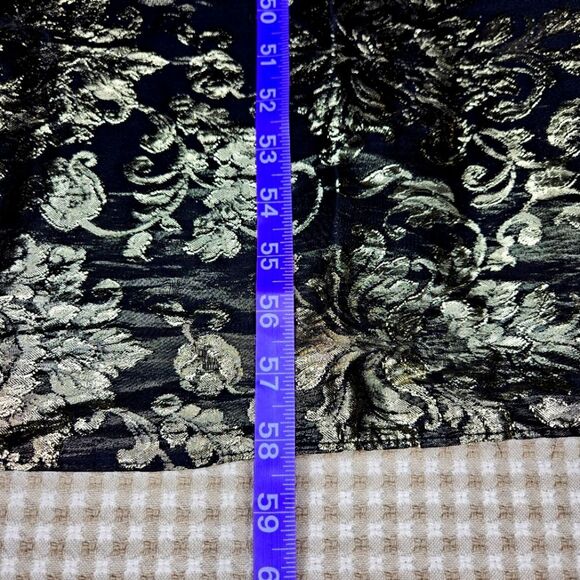 Scott McClintock Gradient Velvet Halter Black Gold Metallic Formal Evening Dress - Picture 16 of 16